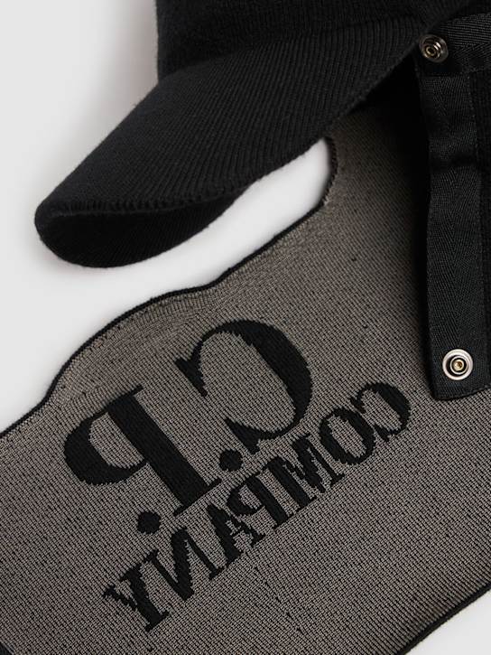 C.P. Company: Extrafine merino wool cap - Black - men_3 | Luisa Via Roma