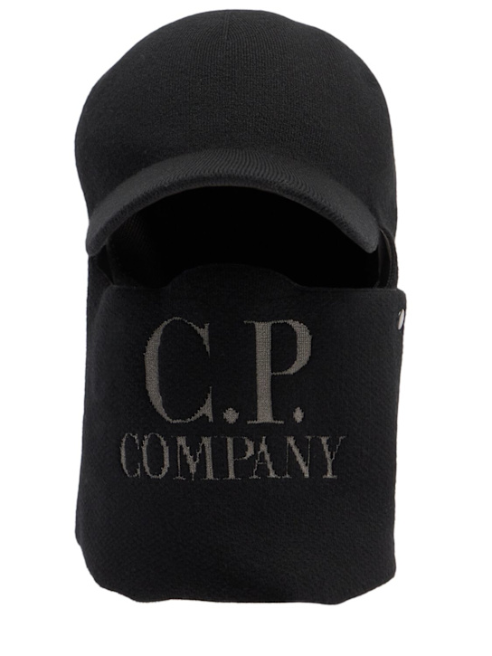 C.P. Company: Extrafine merino wool cap - Black - men_0 | Luisa Via Roma