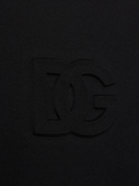 Dolce&Gabbana: Logo embossed jersey t-shirt - men_1 | Luisa Via Roma