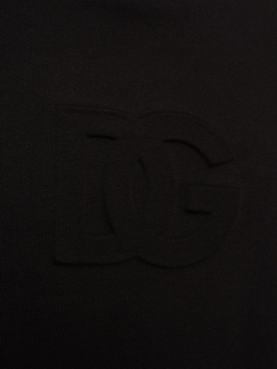 Dolce&Gabbana: Logo embossed jersey sweatshirt - men_1 | Luisa Via Roma