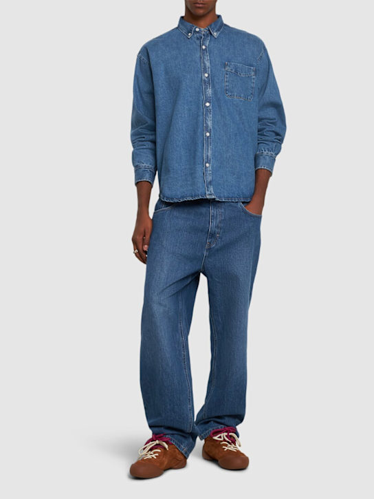 The Frankie Shop: Camicia Sinclair in denim - Blu - men_1 | Luisa Via Roma