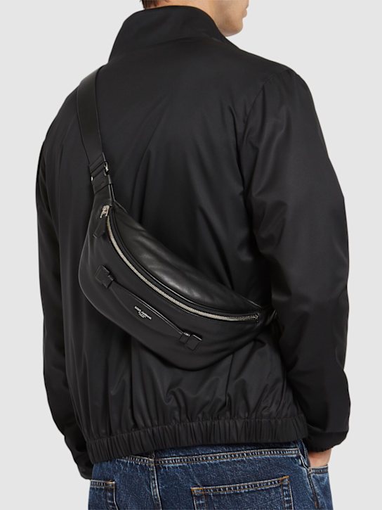 Dolce&Gabbana: Logo smooth leather belt bag - men_1 | Luisa Via Roma