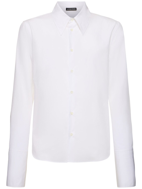Ann Demeulemeester: Joren fitted cotton poplin shirt - men_0 | Luisa Via Roma