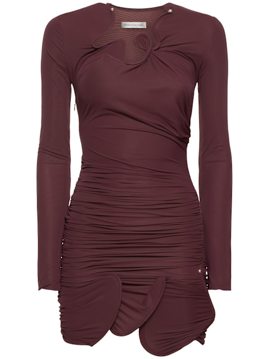 Christopher Esber: Venus looped sheer jersey mini dress - women_0 | Luisa Via Roma