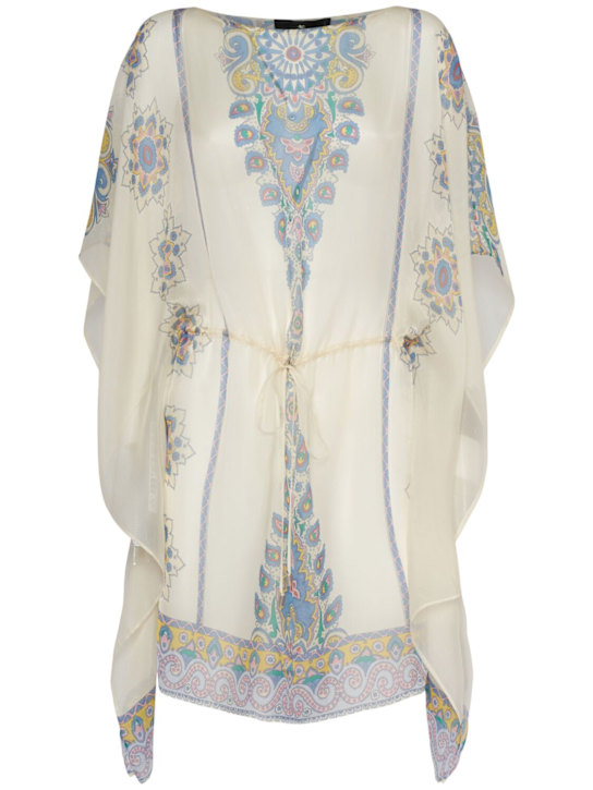Silk caftan mini dress - Thumbnail 1