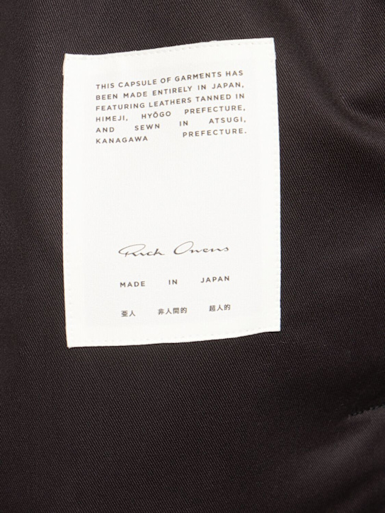 Rick Owens: Jumbo Bauhaus leather jacket - men_5 | Luisa Via Roma