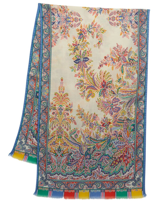 Etro: Tosca wool & silk scarf - women_0 | Luisa Via Roma