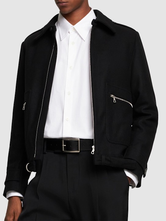 Ann Demeulemeester: 4cm Joa rectangular buckle belt - men_1 | Luisa Via Roma