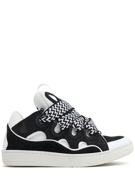 Lanvin: 10mm Curb leather low top sneakers - women_0 | Luisa Via Roma