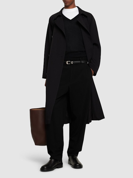 The Row: Berkel wool blend pants - Black - men_1 | Luisa Via Roma