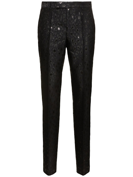 Versace: Jacquard lurex pants - men_0 | Luisa Via Roma