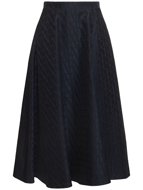 Valentino: Iconographe crepe couture midi skirt - women_0 | Luisa Via Roma