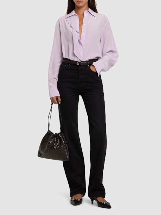 Victoria Beckham: Ruffled silk shirt - women_1 | Luisa Via Roma