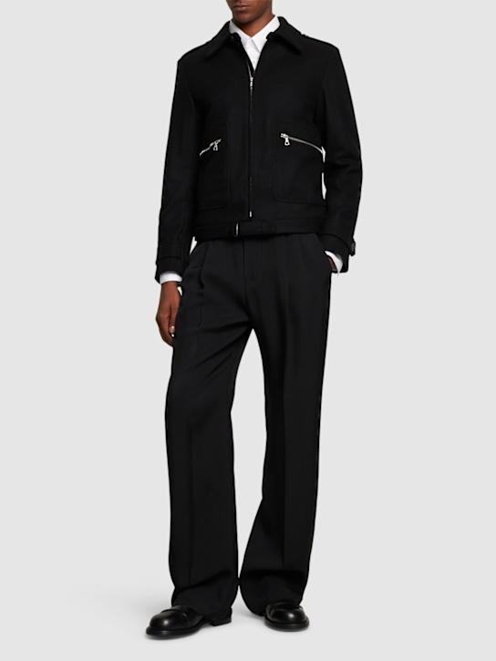 Dries Van Noten: Verona zipped jacket - Black - men_1 | Luisa Via Roma