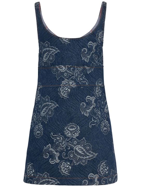 Printed denim mini dress - Etro - Women  | Luisaviaroma