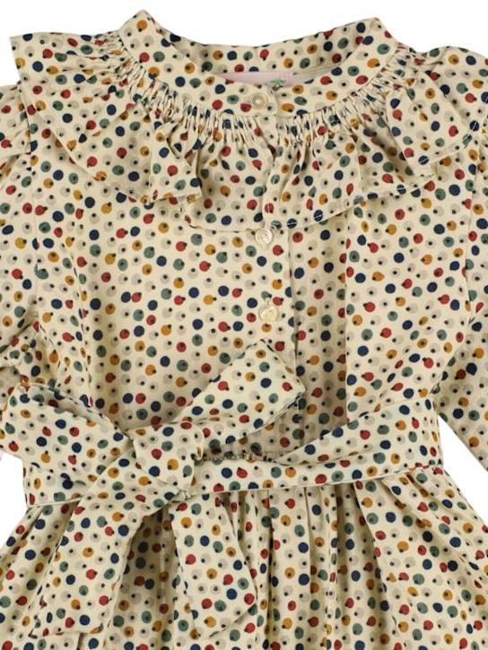 Bonpoint: Printed cotton blend dress - Multicolor - kids-girls_1 | Luisa Via Roma