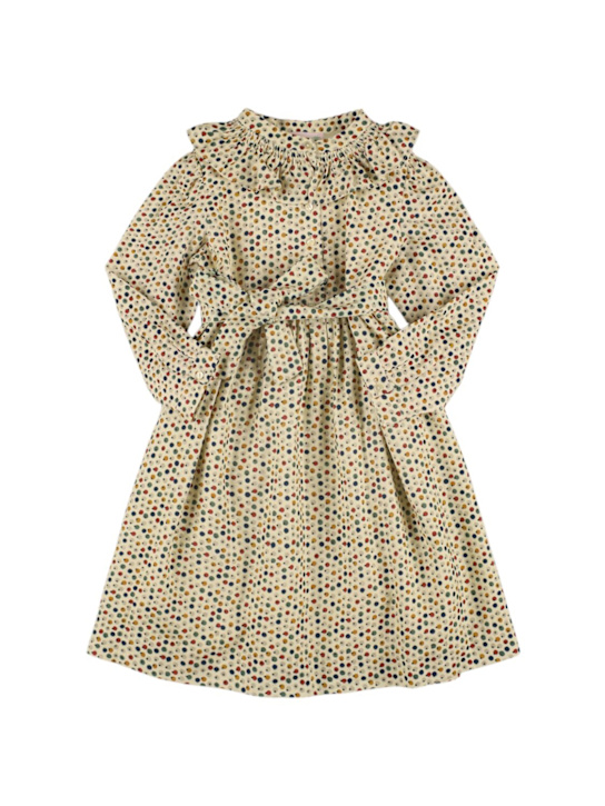 Bonpoint: Printed cotton blend dress - Multicolor - kids-girls_0 | Luisa Via Roma