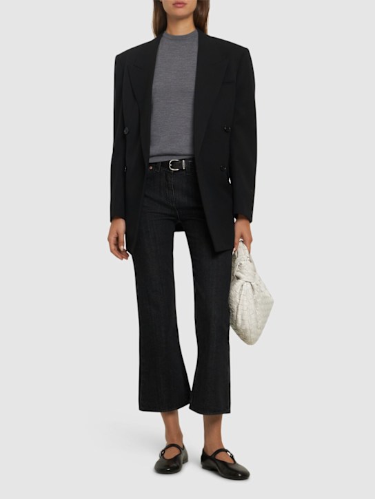 ASPESI: ハイライズデニムフレアジーンズ - women_1 | Luisa Via Roma