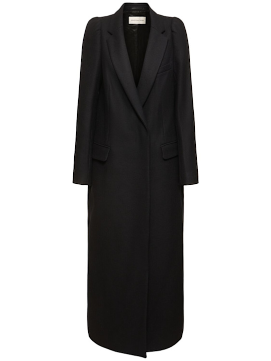 Dries Van Noten: Ree heavy wool blend long coat - women_0 | Luisa Via Roma