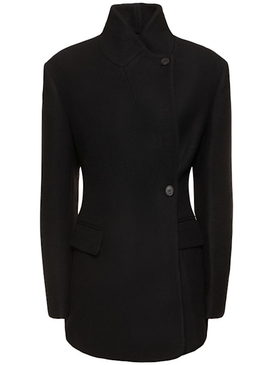 LOW CLASSIC: Slim fit wool blend short coat - women_0 | Luisa Via Roma