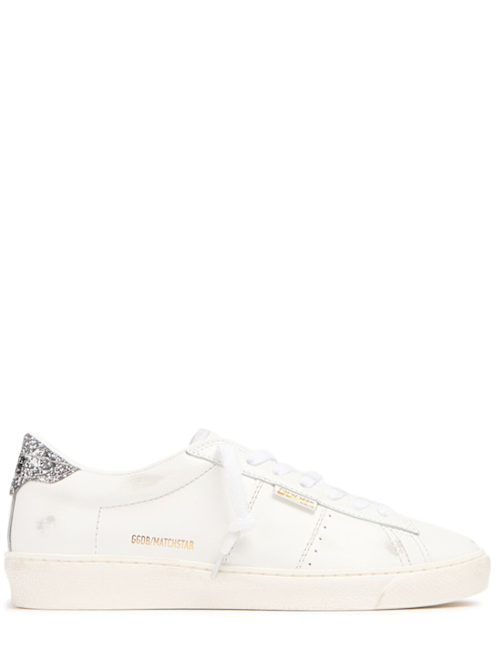 Golden Goose: Sneakers Matchstar in pelle 20mm - Bianco - women_0 | Luisa Via Roma