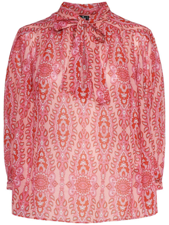 Etro: Printed cotton shirt - women_0 | Luisa Via Roma