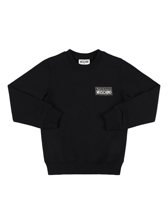 Moschino: コットンスウェットシャツ - kids-boys_0 | Luisa Via Roma