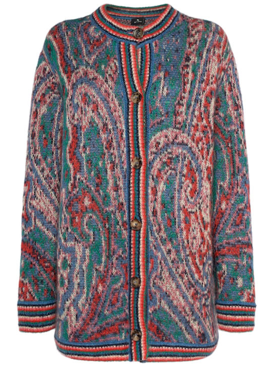 Etro: Mohair blend cardigan - women_0 | Luisa Via Roma