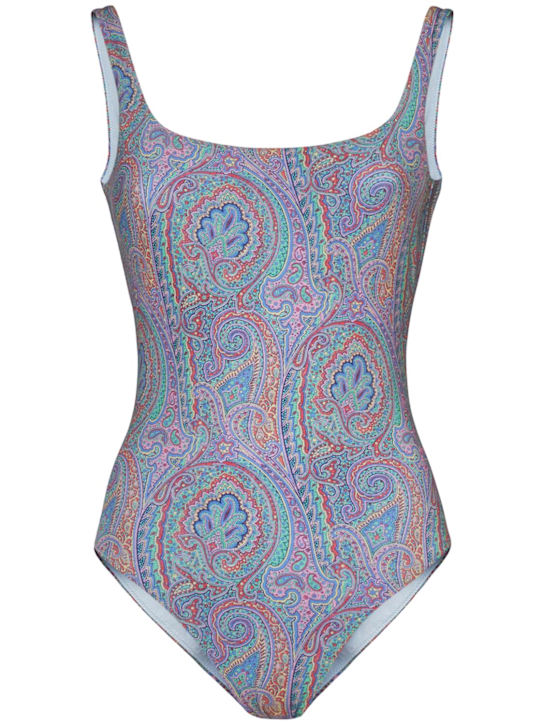 Etro: Printed jersey one-piece swimsuit - women_0 | Luisa Via Roma