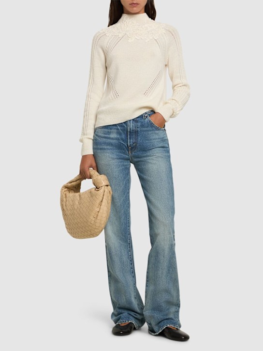 Ermanno Scervino: Embroidered knit t-neck sweater - women_1 | Luisa Via Roma