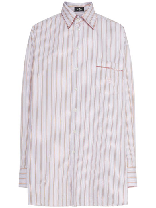 Striped poplin shirt