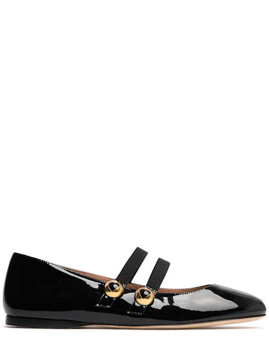 Moschino: 5mm Patent leather flats - women_0 | Luisa Via Roma