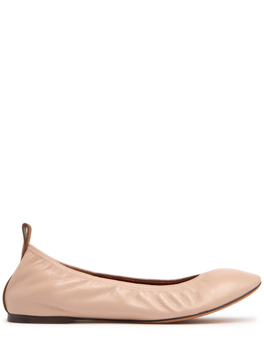 Lanvin: Ballerine in pelle 5mm - Beige Scuro - women_0 | Luisa Via Roma