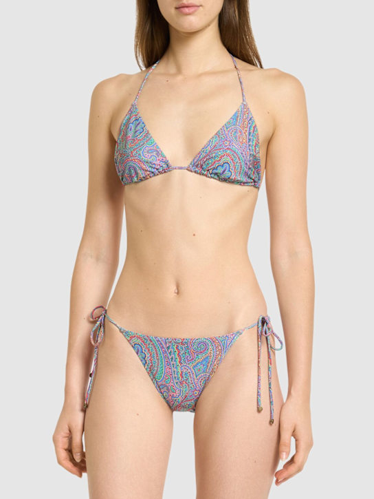 Etro: Printed jersey triangle bikini - women_1 | Luisa Via Roma