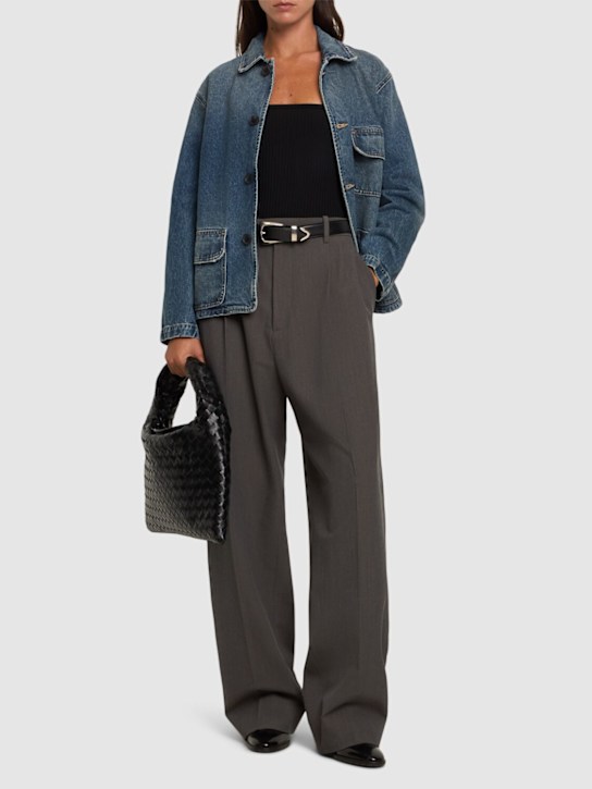 Nili Lotan: Cowan cotton denim jacket - women_1 | Luisa Via Roma