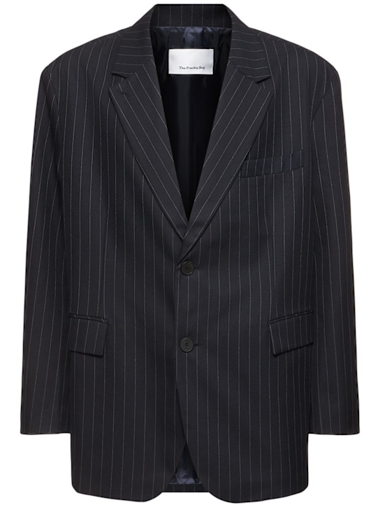The Frankie Shop: Beo pinstriped tech blend  blazer - men_0 | Luisa Via Roma