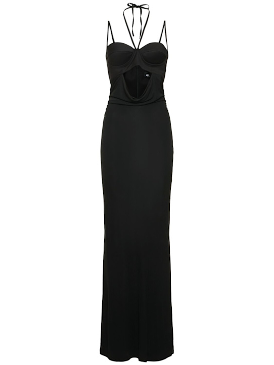 Andreadamo: Viscose jersey long dress w/ corset - women_0 | Luisa Via Roma
