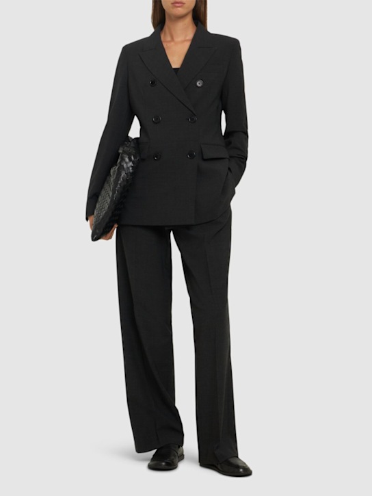 ASPESI: Flannel double breasted blazer - women_1 | Luisa Via Roma