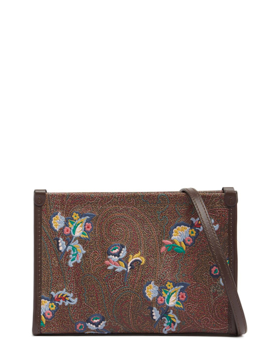 Etro: Arnica embroidered shoulder bag - women_0 | Luisa Via Roma