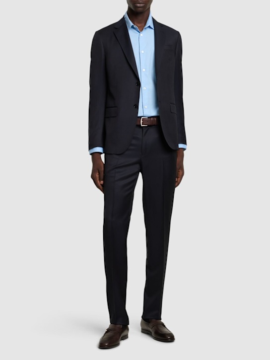 Zegna: Wool & mohair regular fit suit - men_1 | Luisa Via Roma