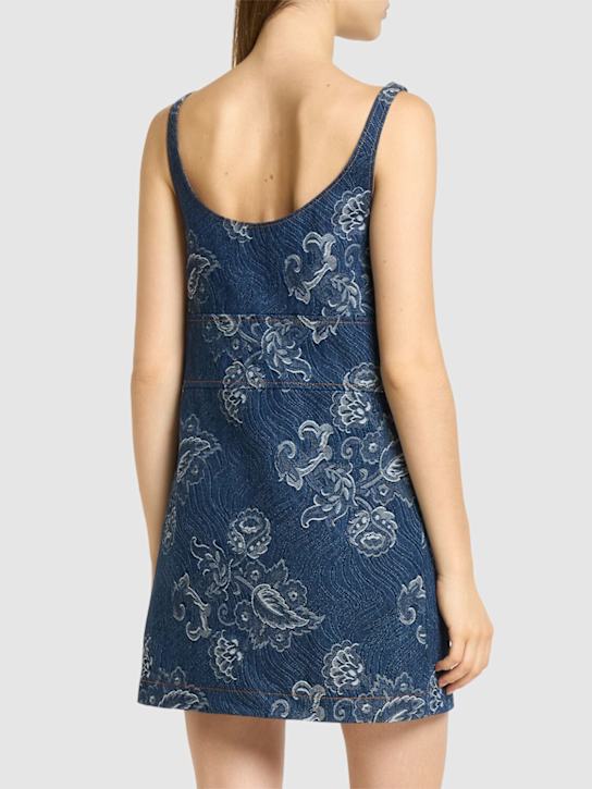 Printed denim mini dress - Etro - Women  | Luisaviaroma