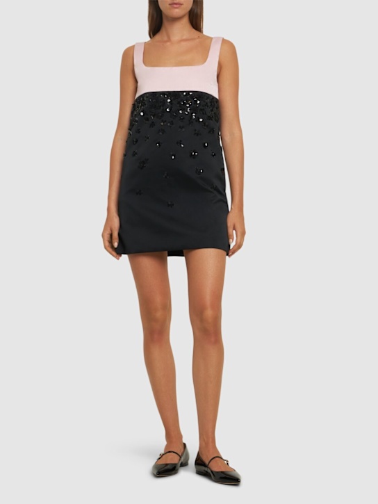 Des Phemmes: Embellished duchesse mini dress - women_1 | Luisa Via Roma