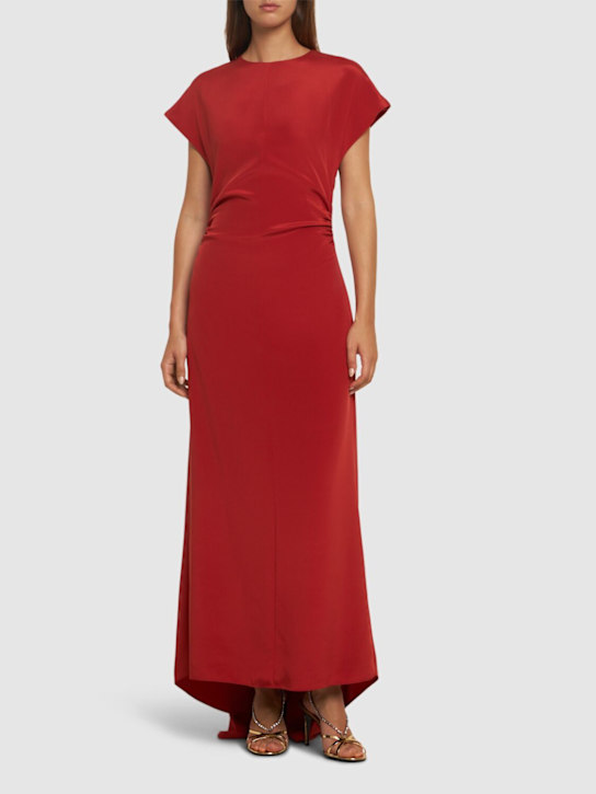 TOVE: Neveah silk blend long dress - Red - women_1 | Luisa Via Roma