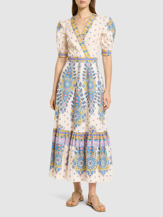 Etro: Printed cotton midi dress - women_1 | Luisa Via Roma