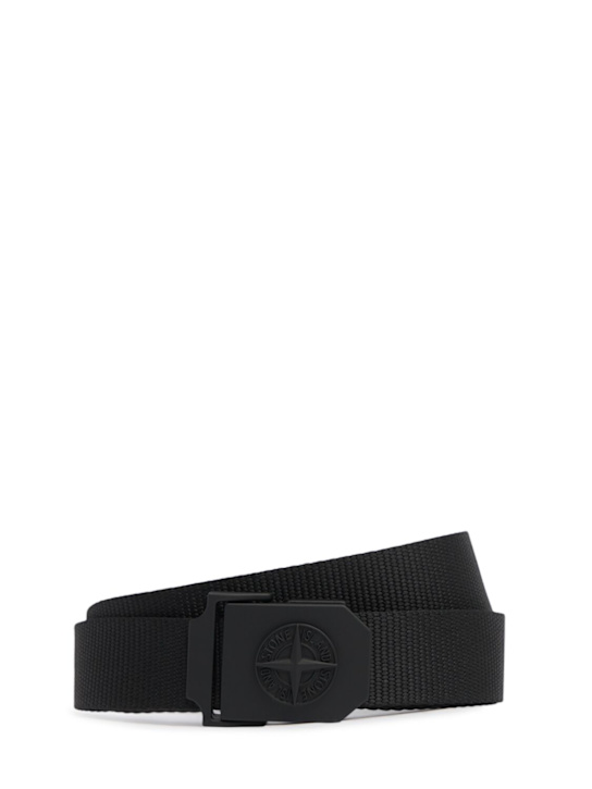 Stone Island: Ceinture avec logo - men_0 | Luisa Via Roma