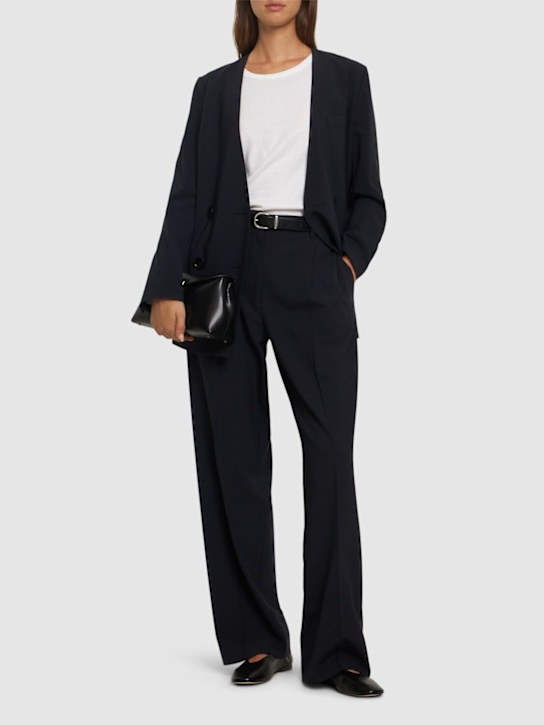 ASPESI: Flannel high rise straight pants - women_1 | Luisa Via Roma