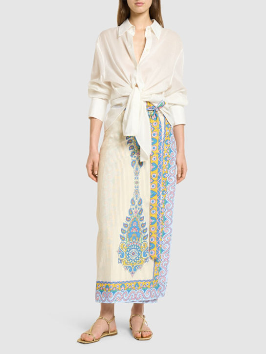 Etro: Bedruckter Sarong-Rock aus Seide - women_1 | Luisa Via Roma