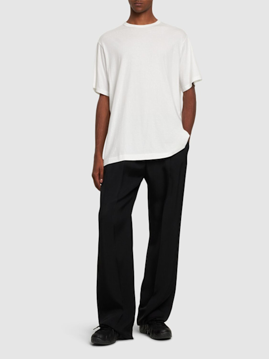 Yohji Yamamoto: Cotton jersey t-shirt - men_1 | Luisa Via Roma