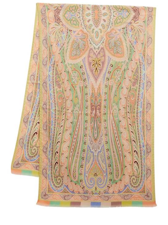 Etro: Tosca wool & silk scarf - women_0 | Luisa Via Roma