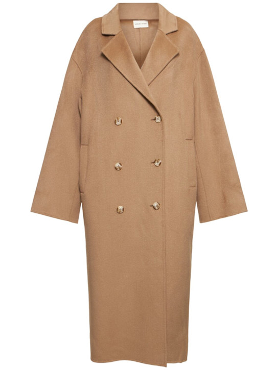 Loulou Studio: Manteau long en laine à double boutonnage Borneo - Beige - women_0 | Luisa Via Roma